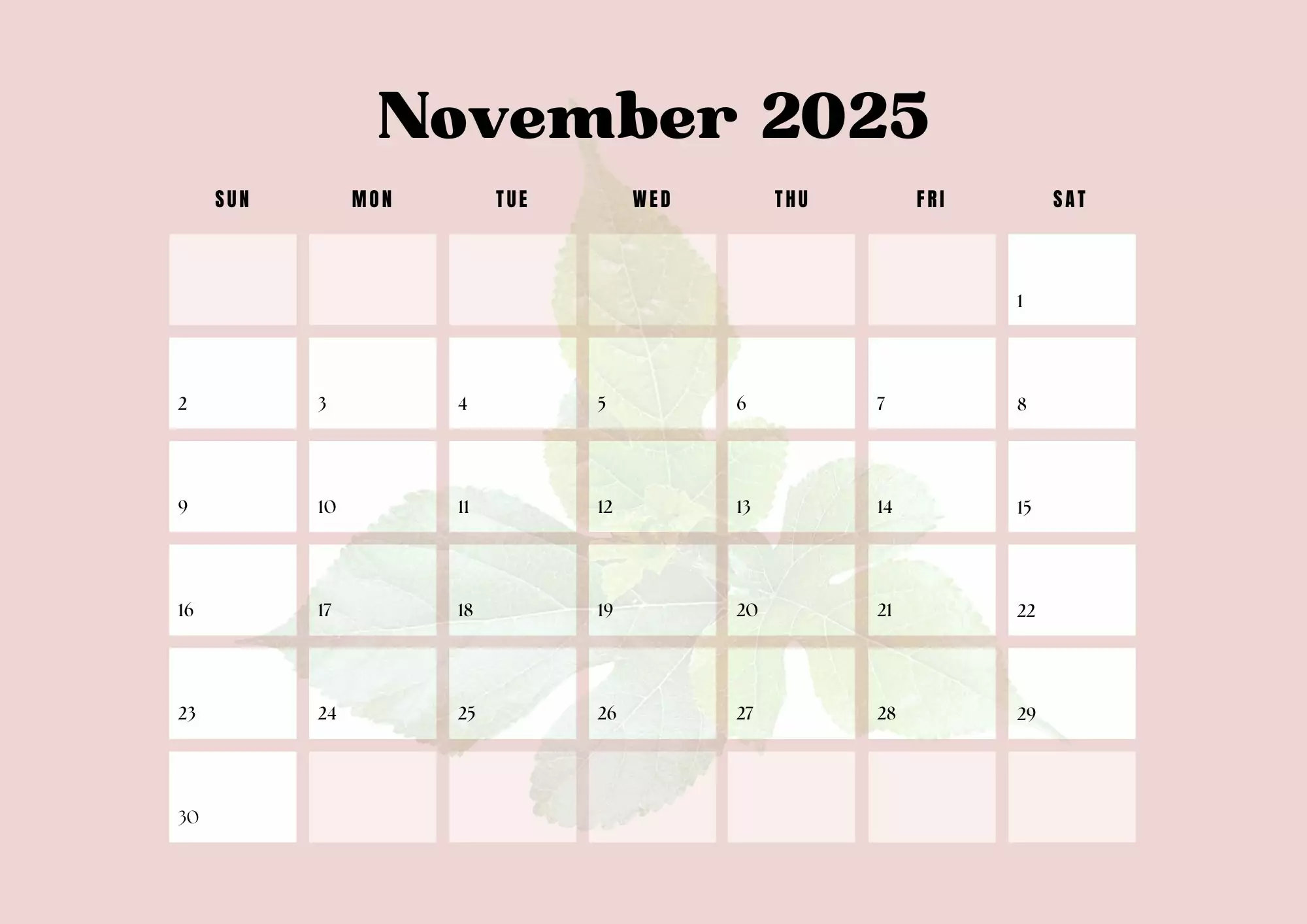 November 2025 calendar planning with holidays and work deadlines highlighted